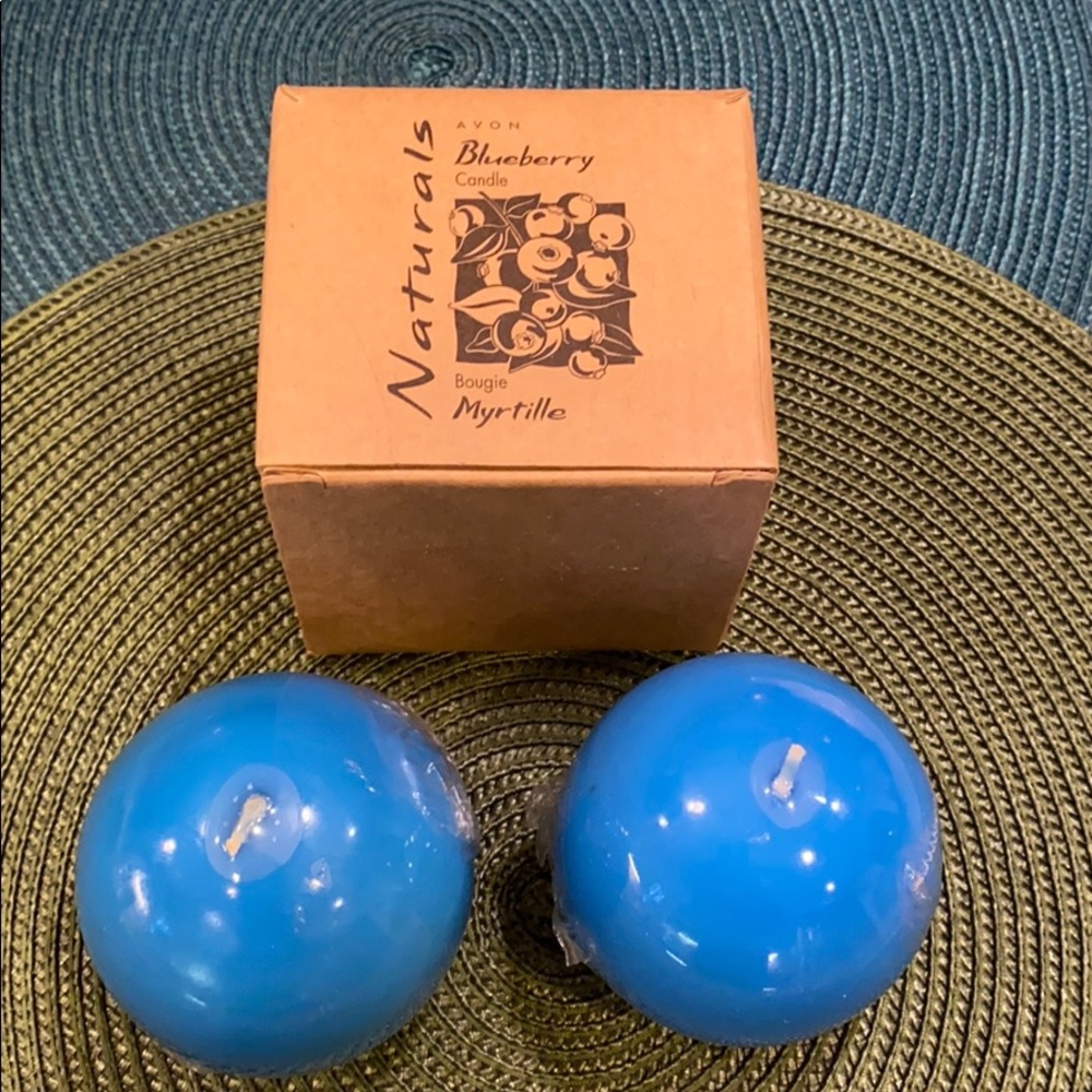NEW Avon Blueberry Candles - set of 2